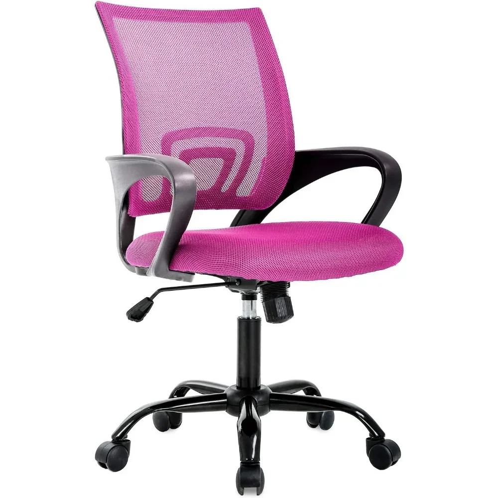 Chaise de Bureau Ergonomique en Maille avec Support Lombaire, Tabouret Moderne Réglable, Bon Marché