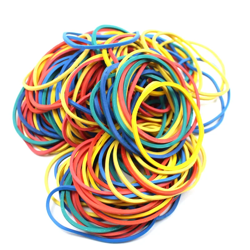 100/200Pcs Factory Direct Sales 50*1.4mm Multicolor Rubber Band High Elasticity Rubber Bands