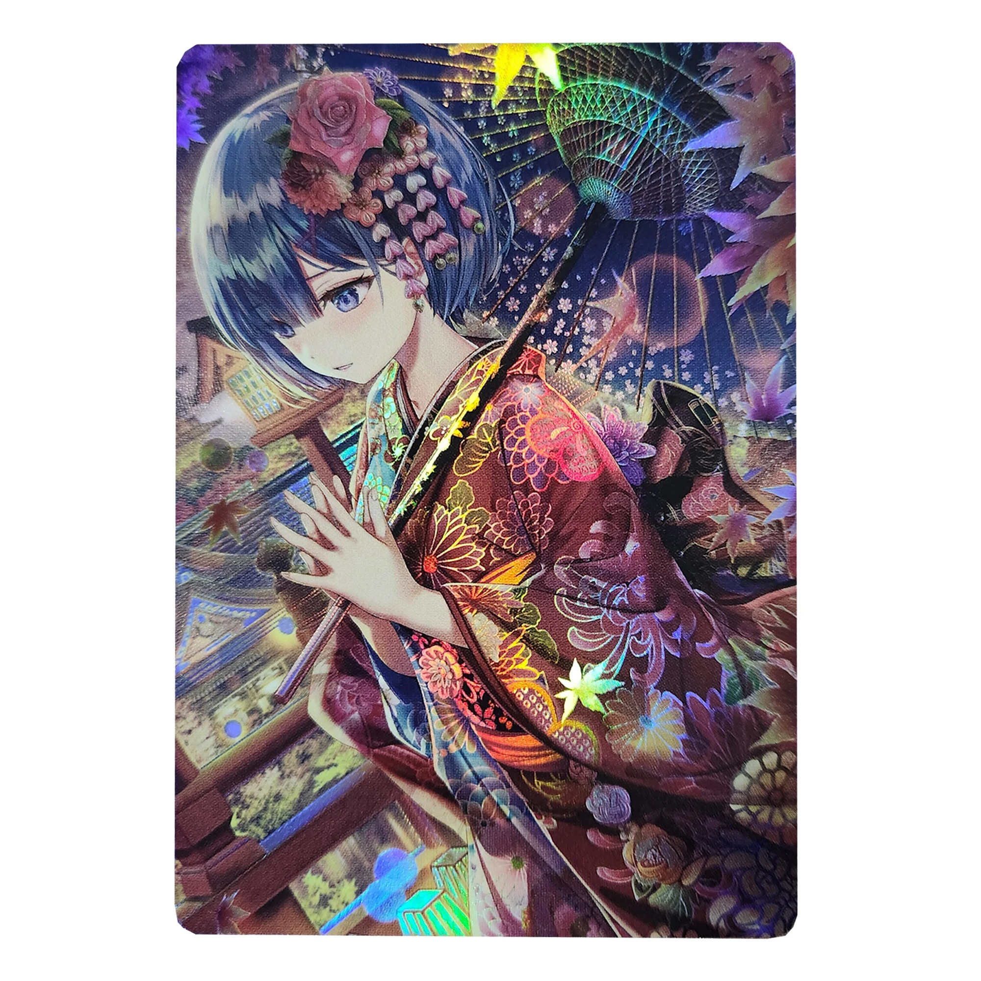 Diy Self Made 6 Styles Rem Hoshino Ai Collection Card Hot Stamping Signature Card Refraction Color Flash Anime Cards Gift Toys