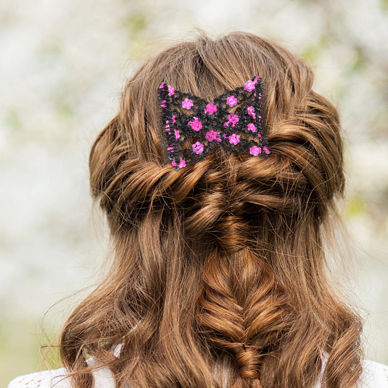 5Pcs Unique Fashion Design Combs Hair Bun Maker Easy Use Scalp Friendly Styling Tool Dozens Hairstyles Beaded Decorative Gift