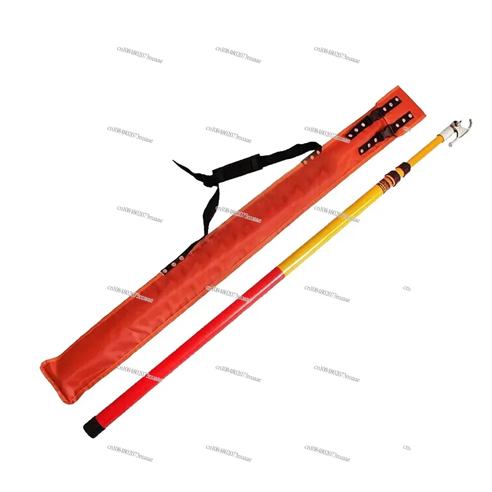 High Voltage Telescopic Fiberglass Electrical Operating Rod Stick 110kv