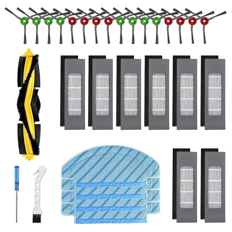 [new-n92r】-washable-mop-pads-brush-filter-replacement-accessories-for-ecovacs-deebot-ozmo-t8-aivi-t8-max-t8-series-n8-pro-n8-pro