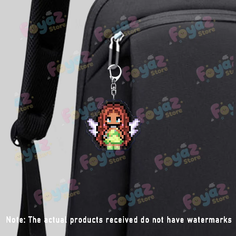 الكرتون بكسل الجنية سلاسل المفاتيح ل اكسسوارات حقيبة سحر ستيلا موسى Tecna السحرية فتاة الجنيات Keyrings مجوهرات أصدقاء الهدايا #5