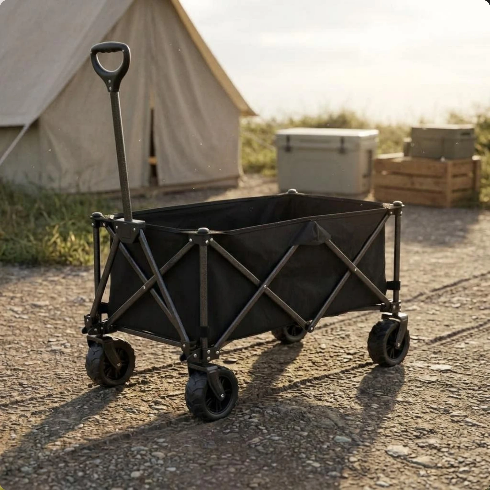 折りたたみ式キャンプワゴン 持ち運び簡単 折りたたみ式キャン - Outdoor Camping Vehicle Wagon のレビューと価格