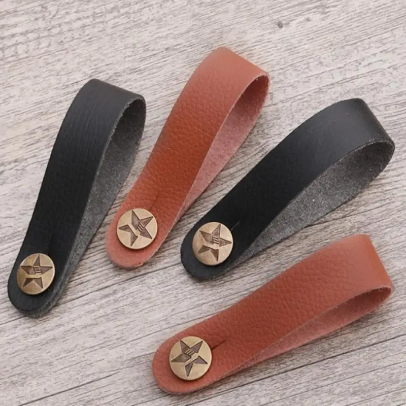 Guitar Neck Strap Leather Head Belt Holder Button Bass Safe Lock