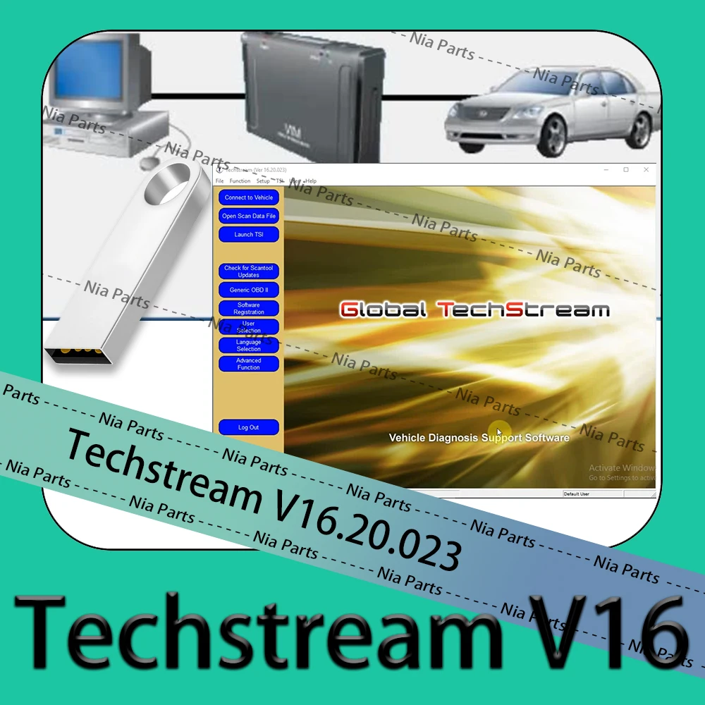 

Диагностическое программное обеспечение Techstream V16.20.023, работа с OTC-сканером, мини VCI, автомобильные и автомобильные запчасти, сканирующий инструмент для авторемонта, VCI