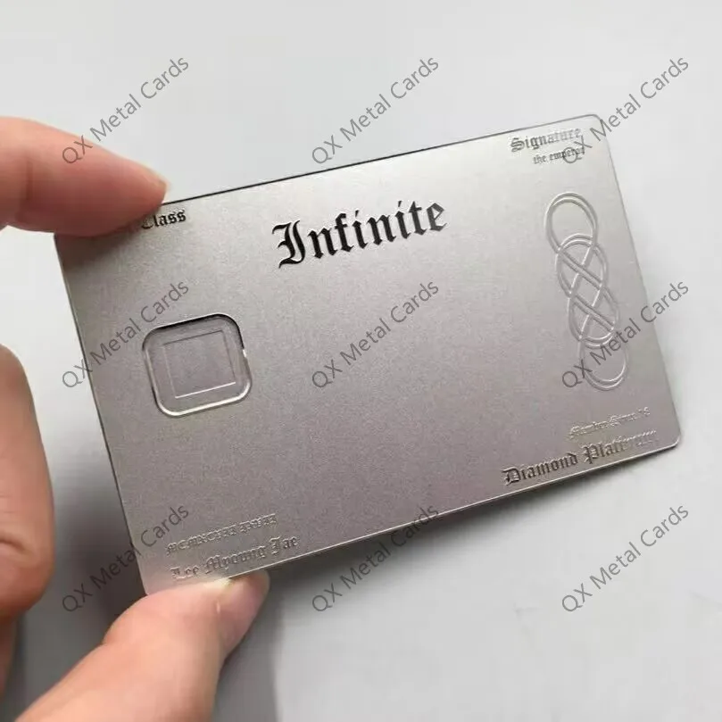 

Stainless Steel Blank Mirror Gold Laser Engrave Debit Chip Slot Credit Bank Metal Card