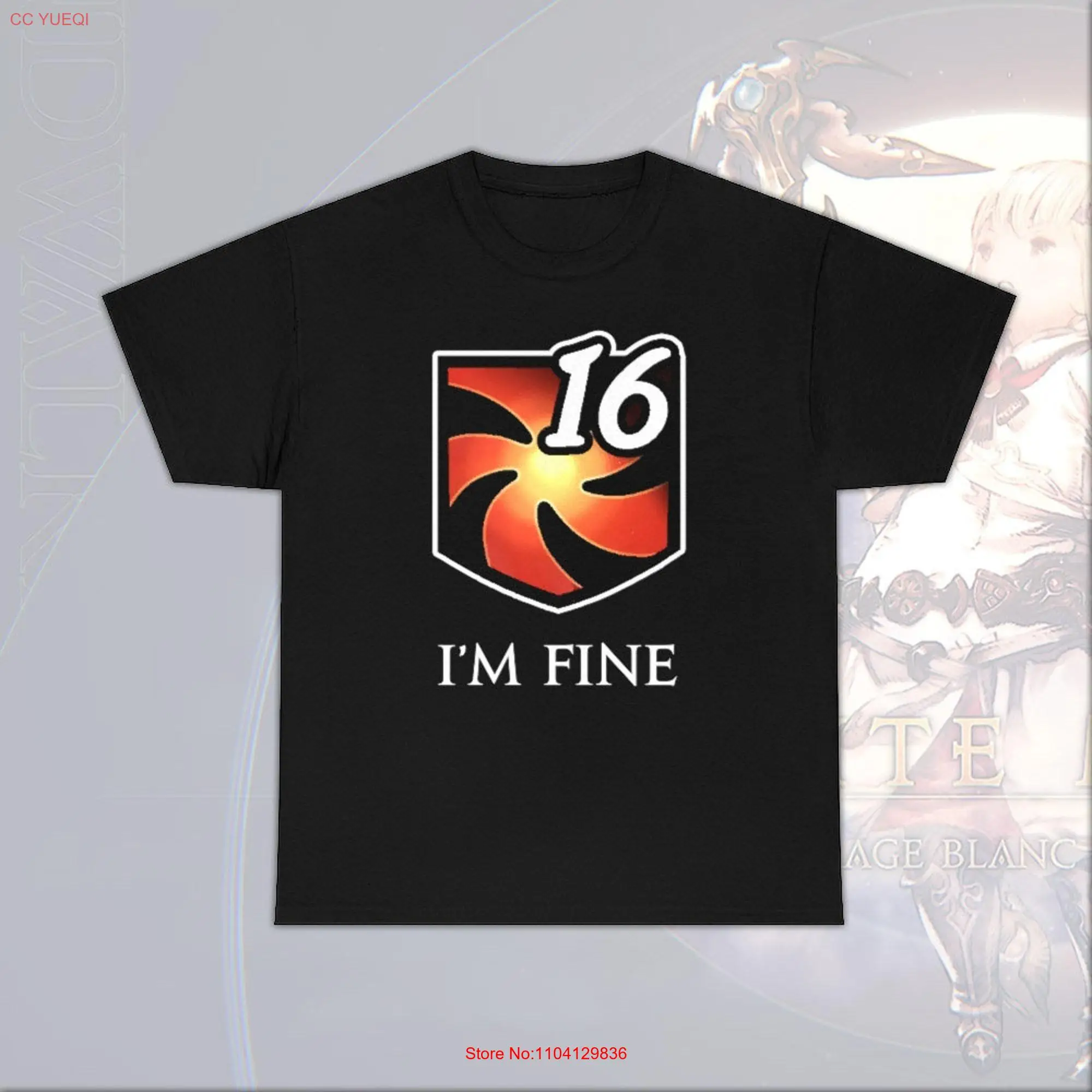 I'm fine Vulnerability Stacks MMORPG FFXIV Online T Shirt long or short sleeves