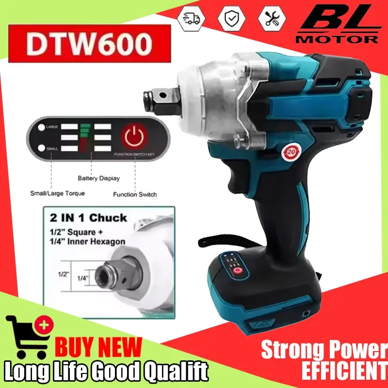 

DTW600 Screwdriver Machine Brushless Electric Screwdriver Rechargable Drill Driver Compatible Fit Makita with 18V Hot Tools