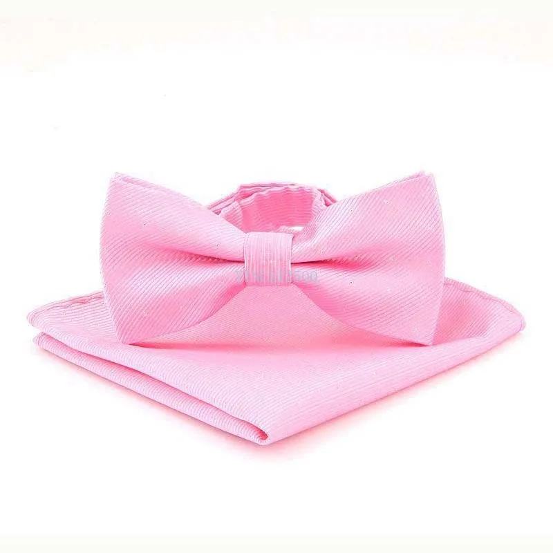 Dot Bow tie Bowknot Butterfly Handkerchief Pocket Squares Mens Bowtie 2Pcs Set Christmas Novelty MJ135