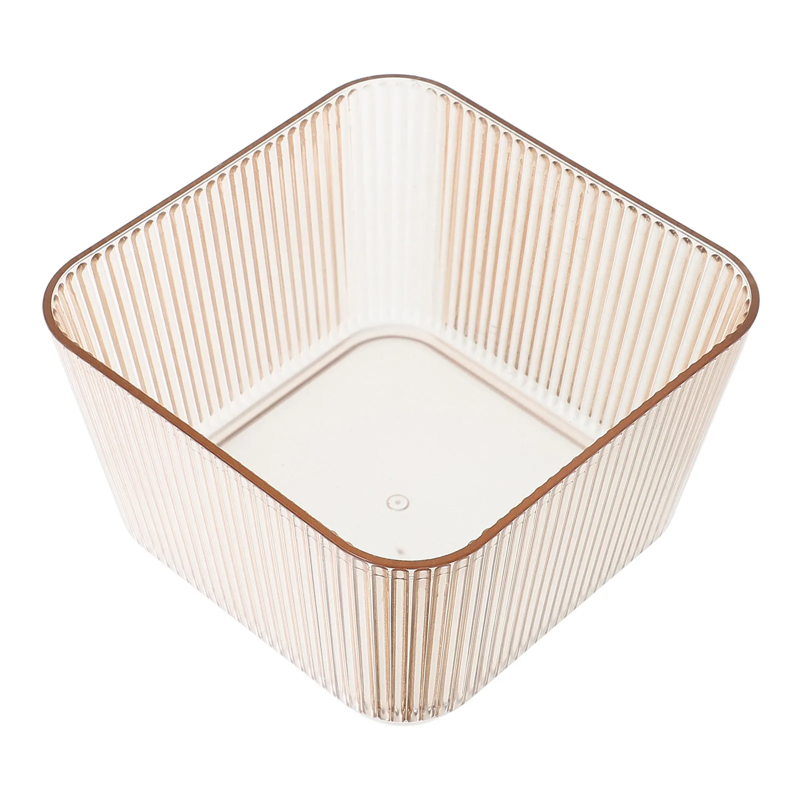 

Tea Color Acrylic Snack Dish Transparent Fruit Plate Party Appetizer Tray Thickened Stackable Storage Box for Family