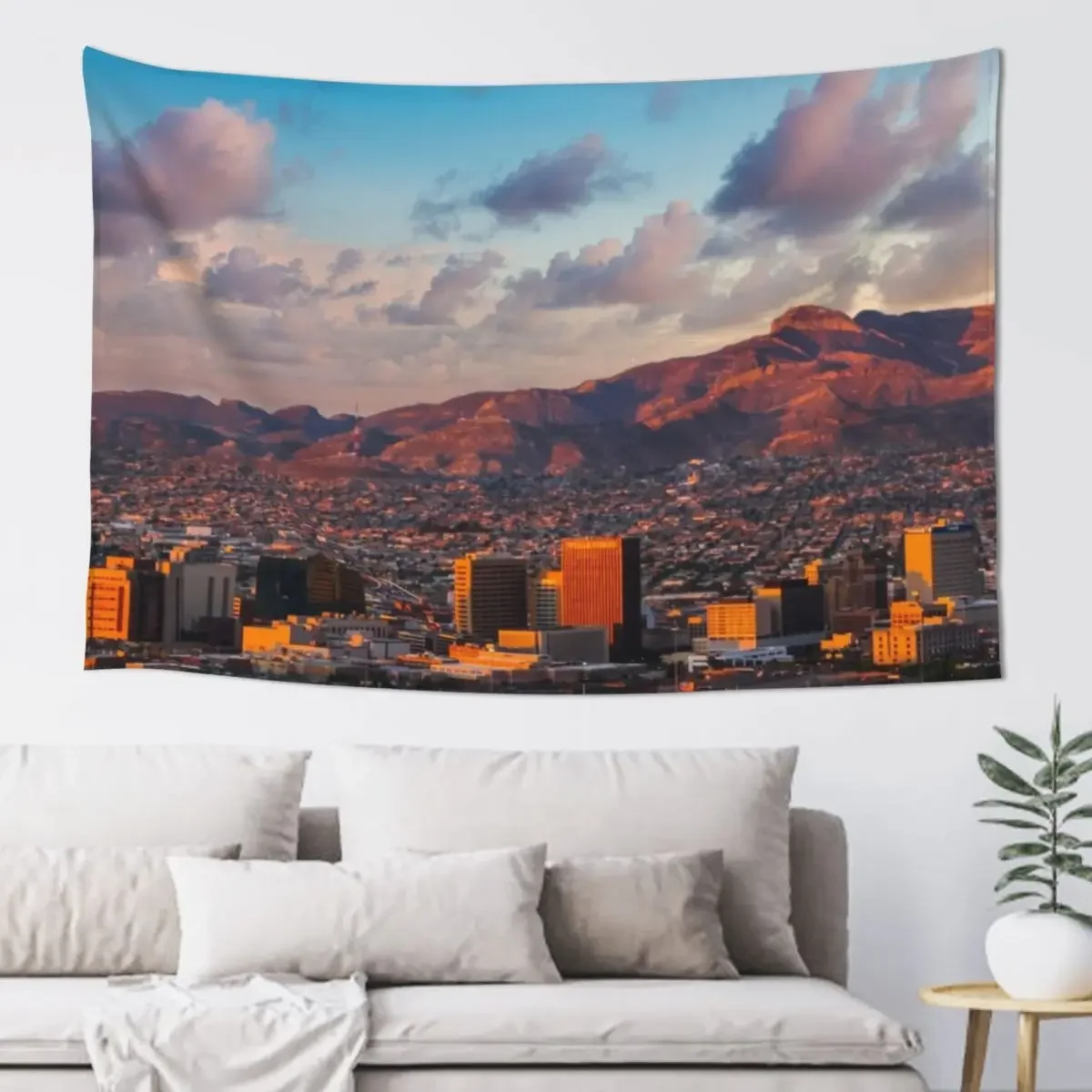 

El Paso Downtown Sunrise Tapestry Home Decor Aesthetic Wall Decoration Aesthetic Room Decoration Tapestry