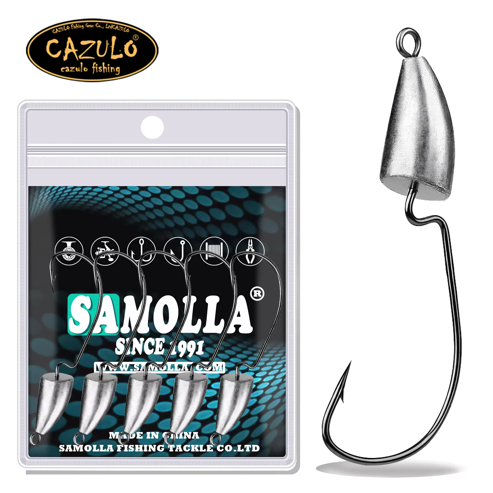 CAZULO Jigkopf Haken Wurzel Original Blei Kurbel Blei Haken Angeln Rockfish Ajing Für Weiche Wurm Köder Fisch Pesca Waren 1,75-20g Bass