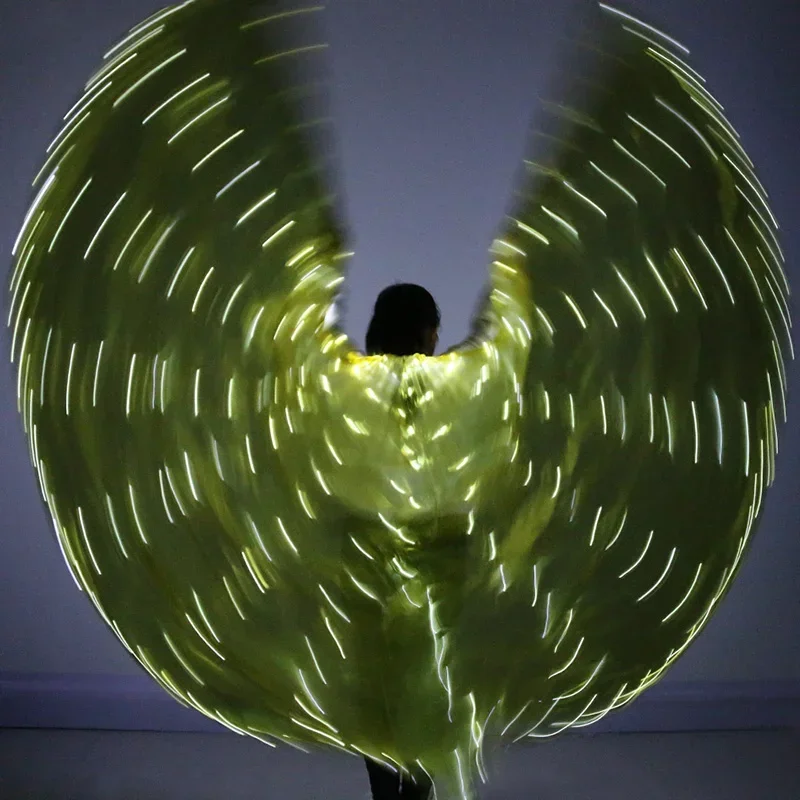 Teenager LED Light Isis Wings Belly Dance Props 360Degrees Egyptian Stage Performance LED Wings Kids DJ LED Wings No Sticks