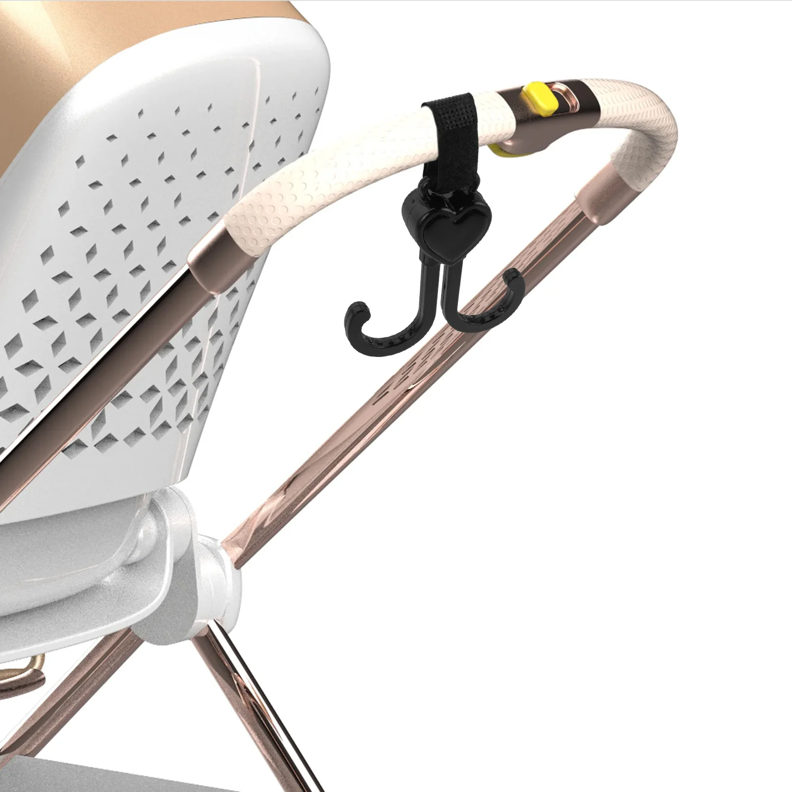 

2Pcs Baby Stroller Hooks Carabiner Clip Universal Compatibility Durable Non-Slip for Strollers Scooters Wheelchairs