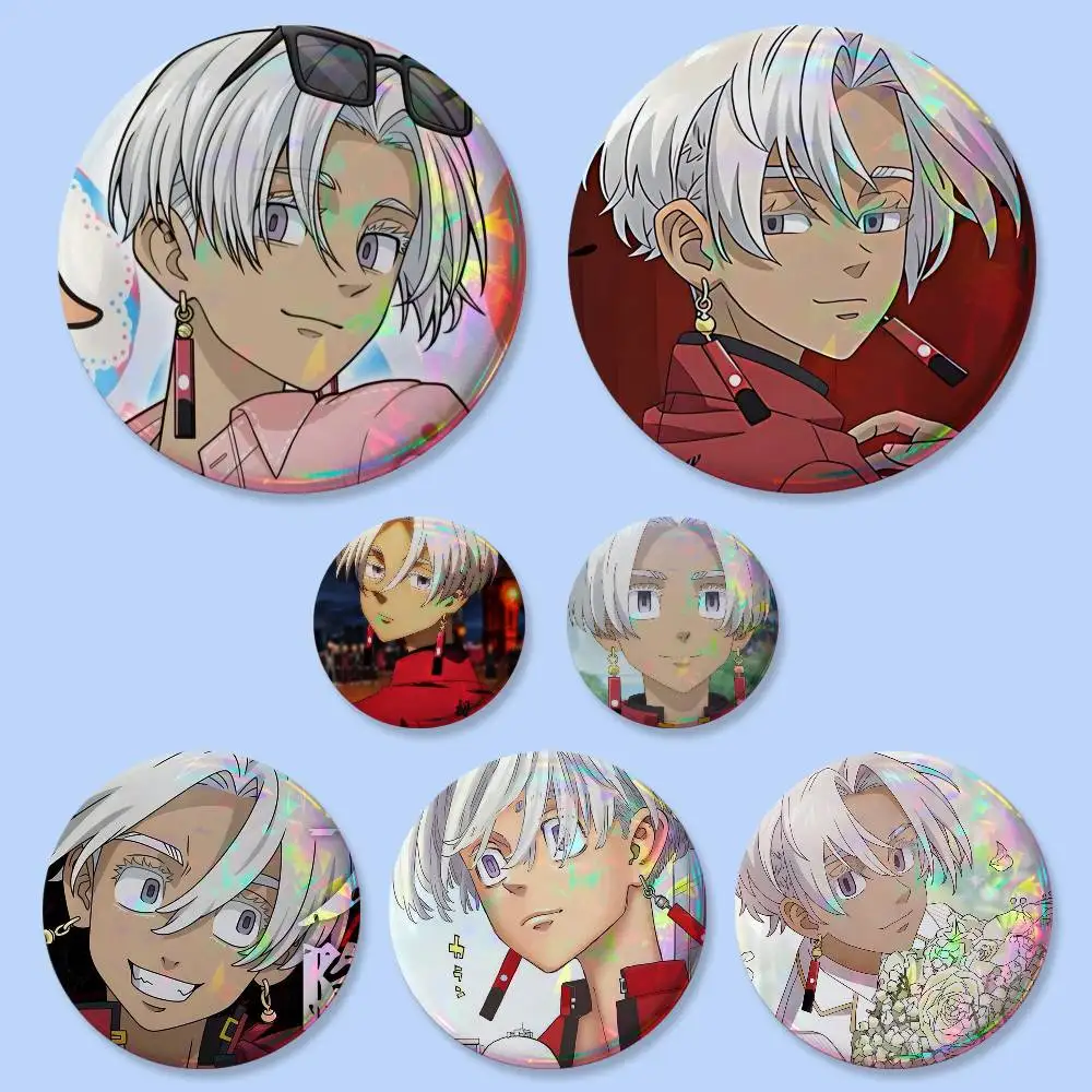 1 unidad Izana Kurokawa - Pin redondo creativo con diseño de personaje de anime, insignia decorativa para bolsos, accesorios para fans, regalos para amigos