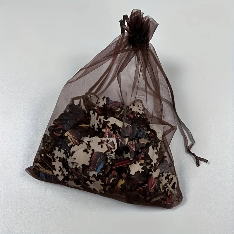 Black Cat Shaped Wooden Jigsaw Puzzle Unique Animal Home Decor Art Toy Family Game