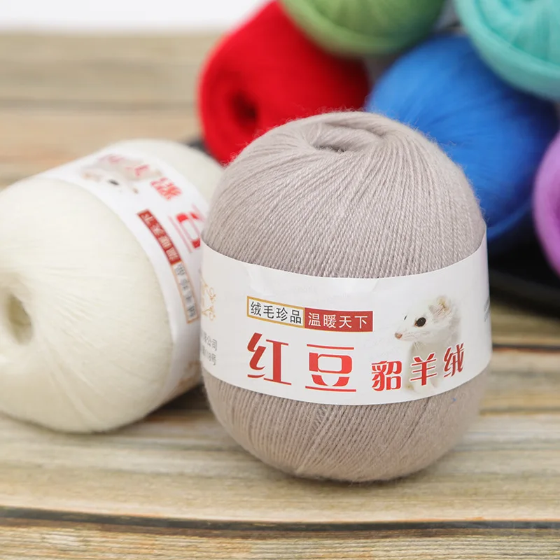 Cashmere Mink Wool Yarn Four Seasons Hand Knitted Alpaca Crochet Yarn Ball Scarf for Knitting Baby Knit Sweat Soft Warm 50G