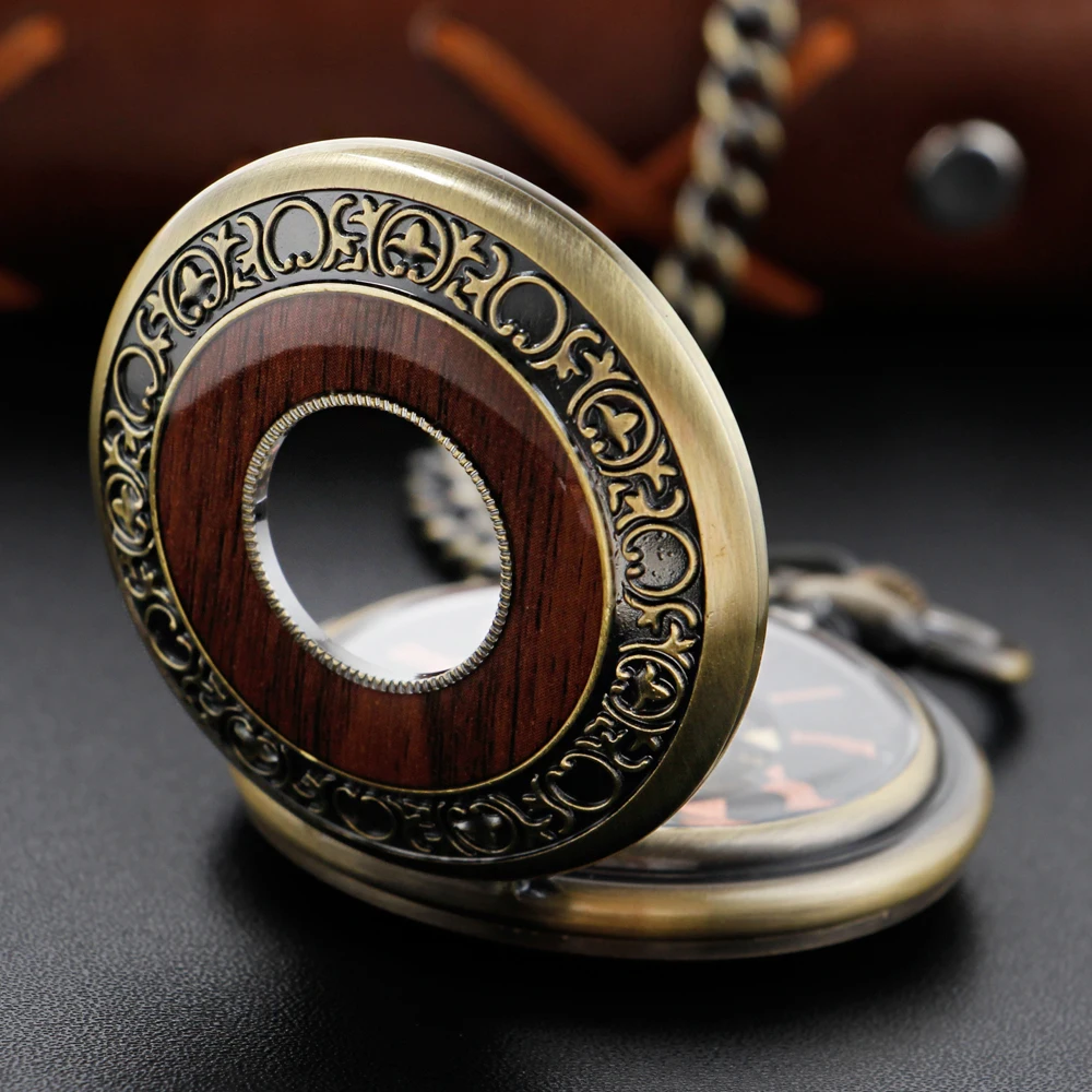 Luxury Antique Steel Mysterious Relief Mechanical Pocket Watch Vintage Gentleman Analog Signal Clock Women Jewelry Gift