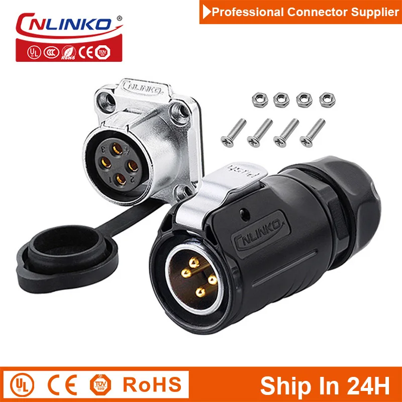 

Cnlinko LP20 4Pin M20 Waterproof Aviation Electric Power Cable Connector Plug Socket Joint for Solar Renewable Energy Industry