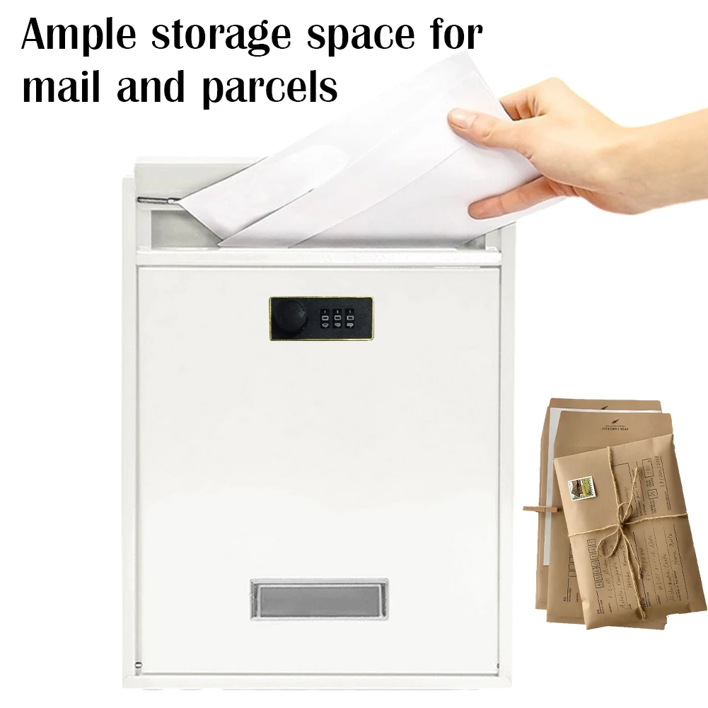 

Современный настенный почтовый ящик, непромокаемый подвесной безопасный почтовый ящик, почтовый ящик из нержавеющей стали для послечасовых заданий, оплаты