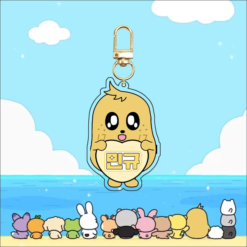 KPOP ST Cartoon Acrylic Keychain JEONGHAN JOSHUA JUN HOSHI WONWOO WOOZI MINGYU Cute Keyring Bag Pendant Accessories Fans Gift