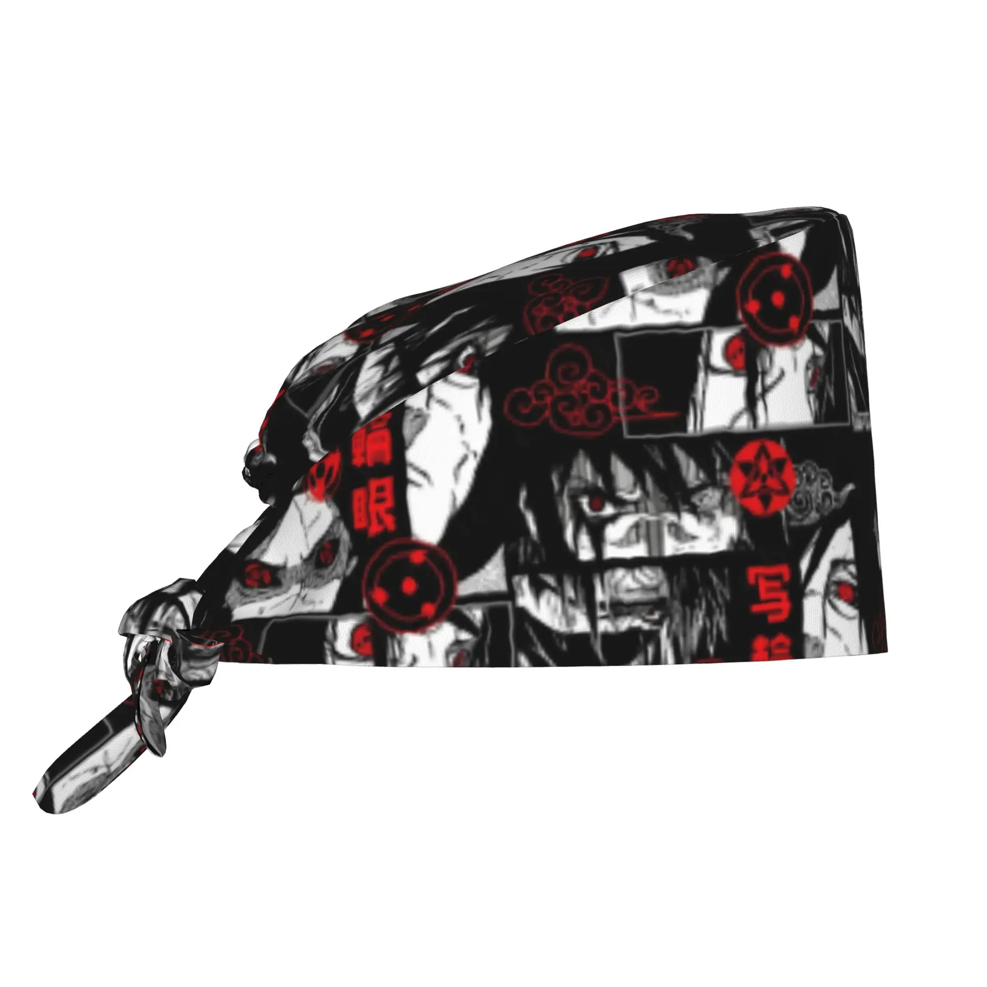

Custom U-Uchihaes Itachi Manga Hot Medical Staff Scrubs Hat Unisex Cartoons Doctor Nursing Surgical Cap Scrub Caps