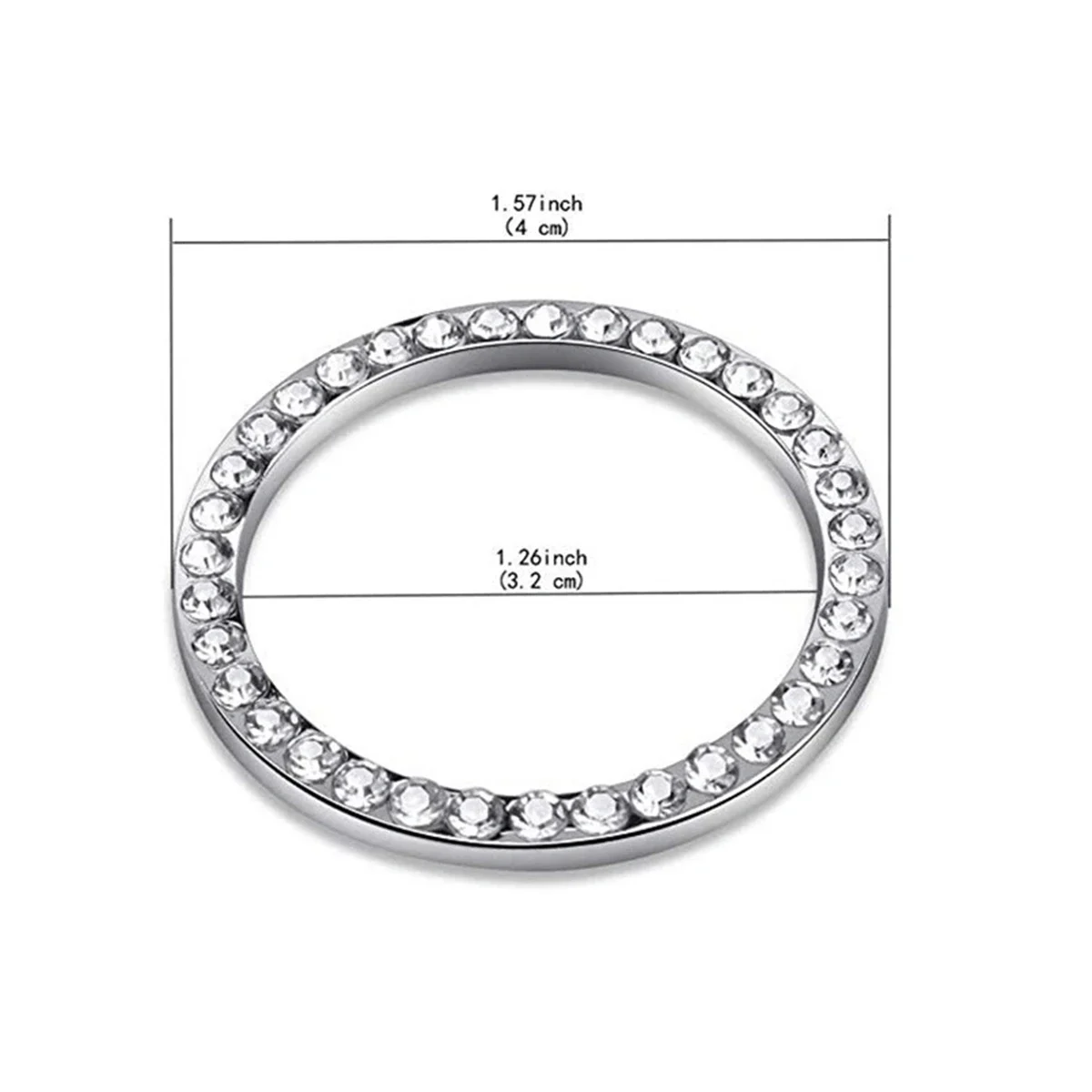 New Car One-key Start Button Decoration Ring with Diamond Rhinestone Circle Start Stop Switch Ring Car Interior Accessories image 6