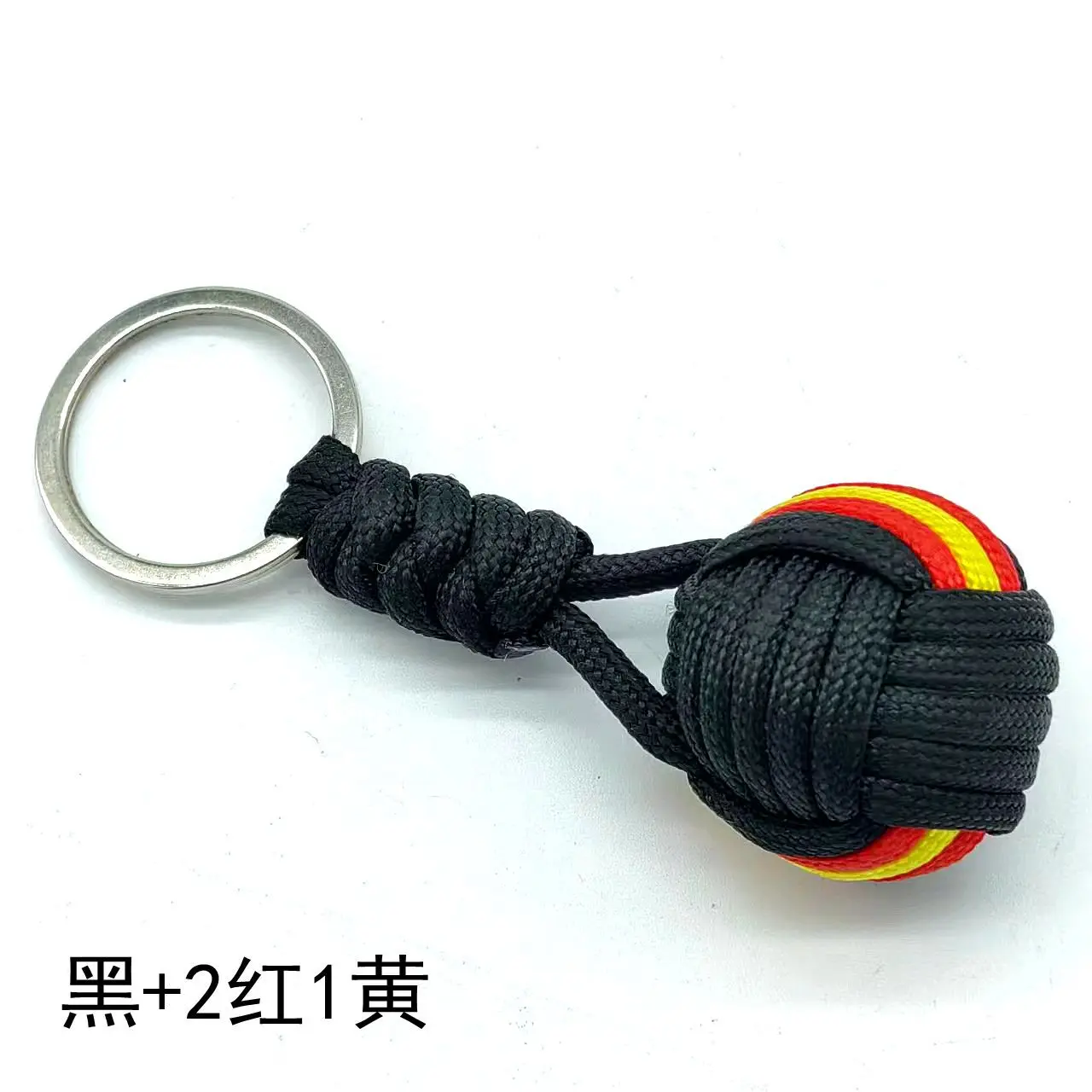 Military Parachute Woven Rope Ball Keychain Lanyard Key Ring Monkey Fist Key Chains Outdoors Survival Tool Jewelry ﻿