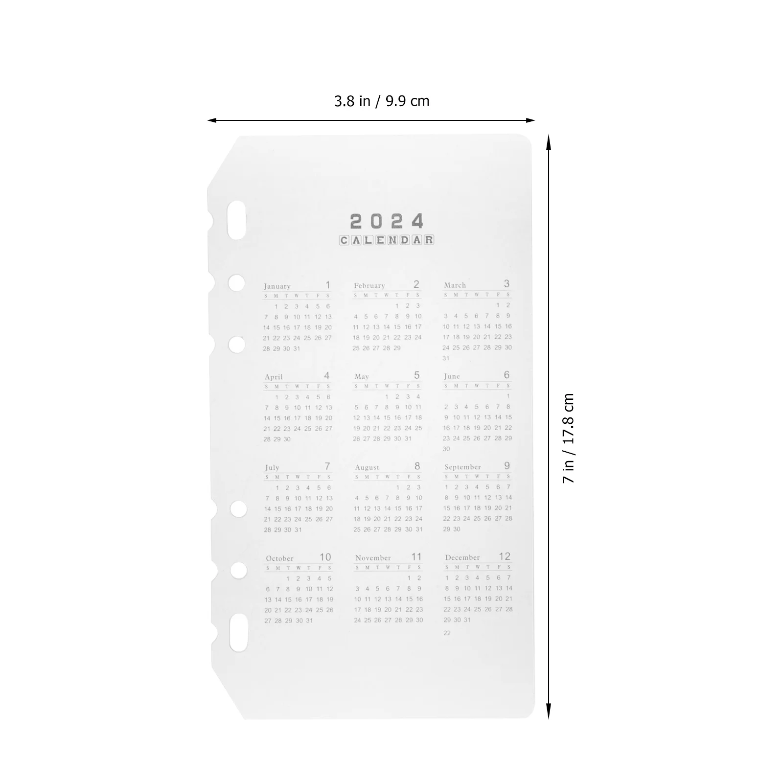 Divisor de calendario, pantalla transparente, Material Pp, divisores portátiles para cuaderno, separadores de carpetas reemplazables, suministro diario de libros, 2 uds.