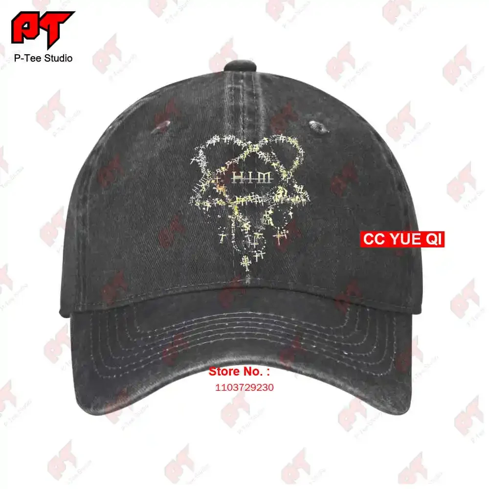 His Infernal Majesty Him Heartagram Adult 2010 Tour Ville Valo Baseball Caps Truck Cap U1U7