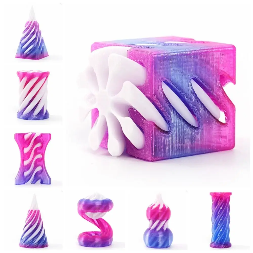 Passthrough Sculpture 3D Printed Spiral Cone Decorative Ornaments Impossible Pyramid Helix Nut Vortex Thread
