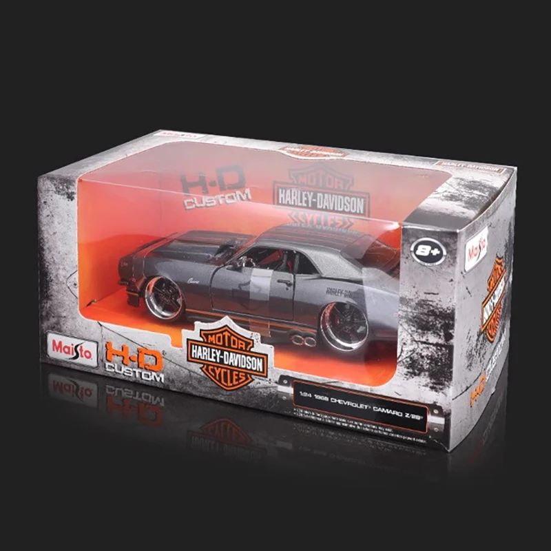 Maisto 1:24 Harley Davidson 1968 Chevrolet Camaro Z/28 die-cast precision Alloy car model classics collection gift