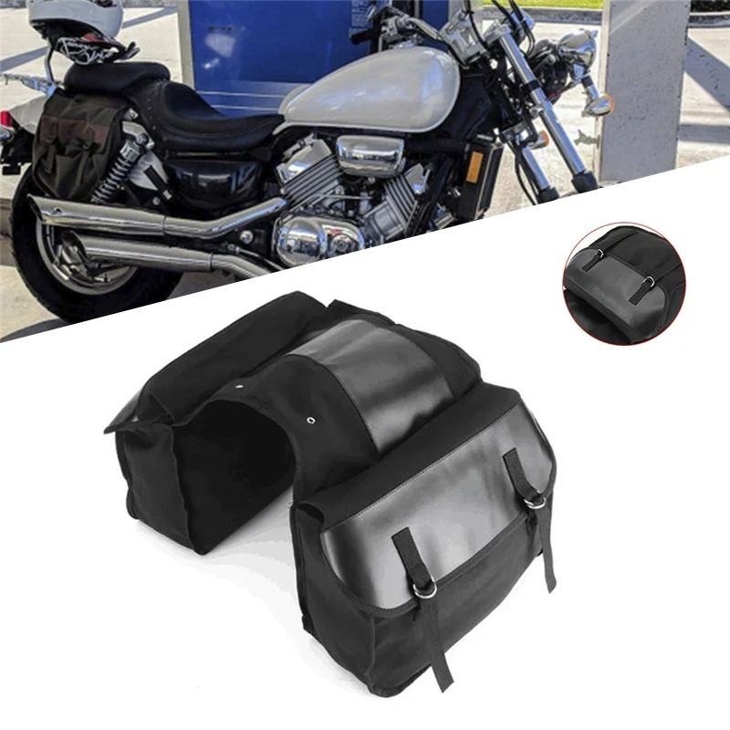 

Универсальная мотоциклетная седельная сумка большой емкости, седельная сумка, дорожная парусиновая водонепроницаемая боковая сумка для инструментов, сумка для мотоцикла