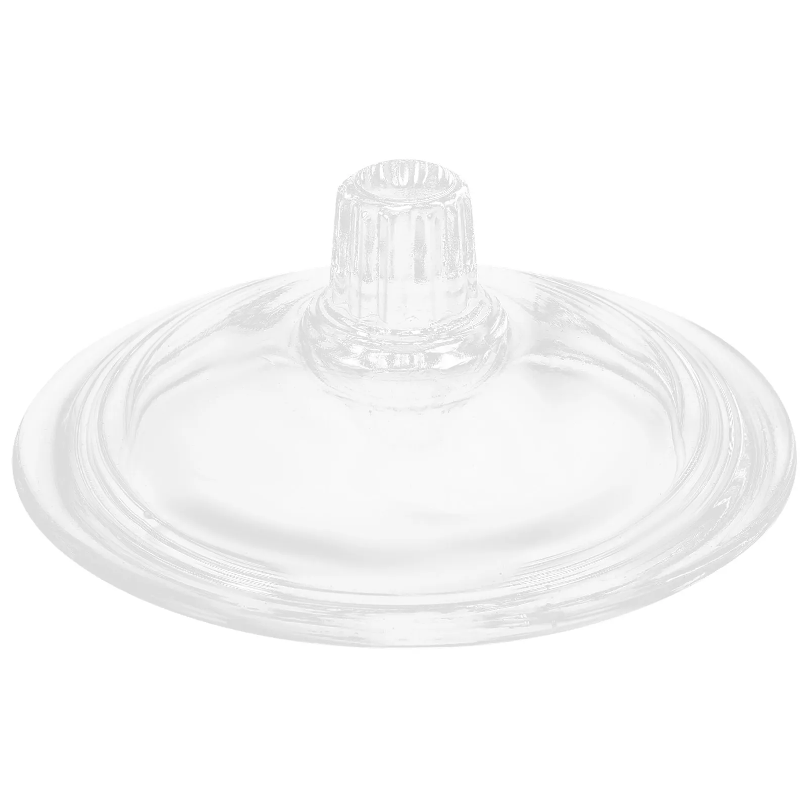 Transparent Glass Drinking Cup Lid Round Cover with Handle Dust Proof Leak Resistant Universal Fit for Tea Kettle Mug Jar