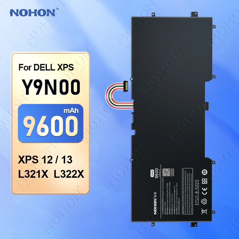 Nohon-li-polymer Bateria do Portátil para Dell Baterias de Substituição Notebook 9600mah Xps 12 13 L322x L321x Y9n00 C4k9v