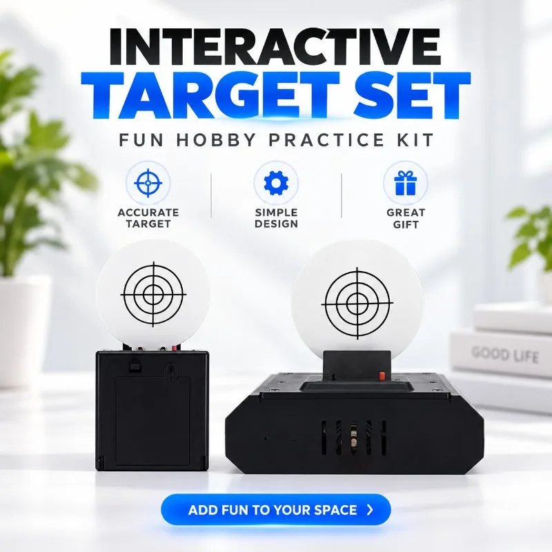 Electronic Bullseye Sensing Target 3 or 4 AA Battery Options Hobby Game Accessory