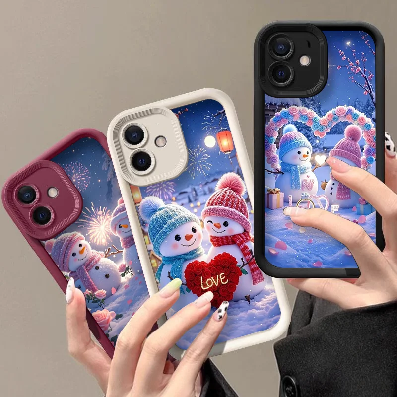 الإبداعية عيد الميلاد الشتاء لطيف ثلج زوجين جراب هاتف ل OnePlus Nord 15 13 12 11 10R 4 3 2 CE5 CE4 CE3 لايت ACE2 ACE3 غطاء