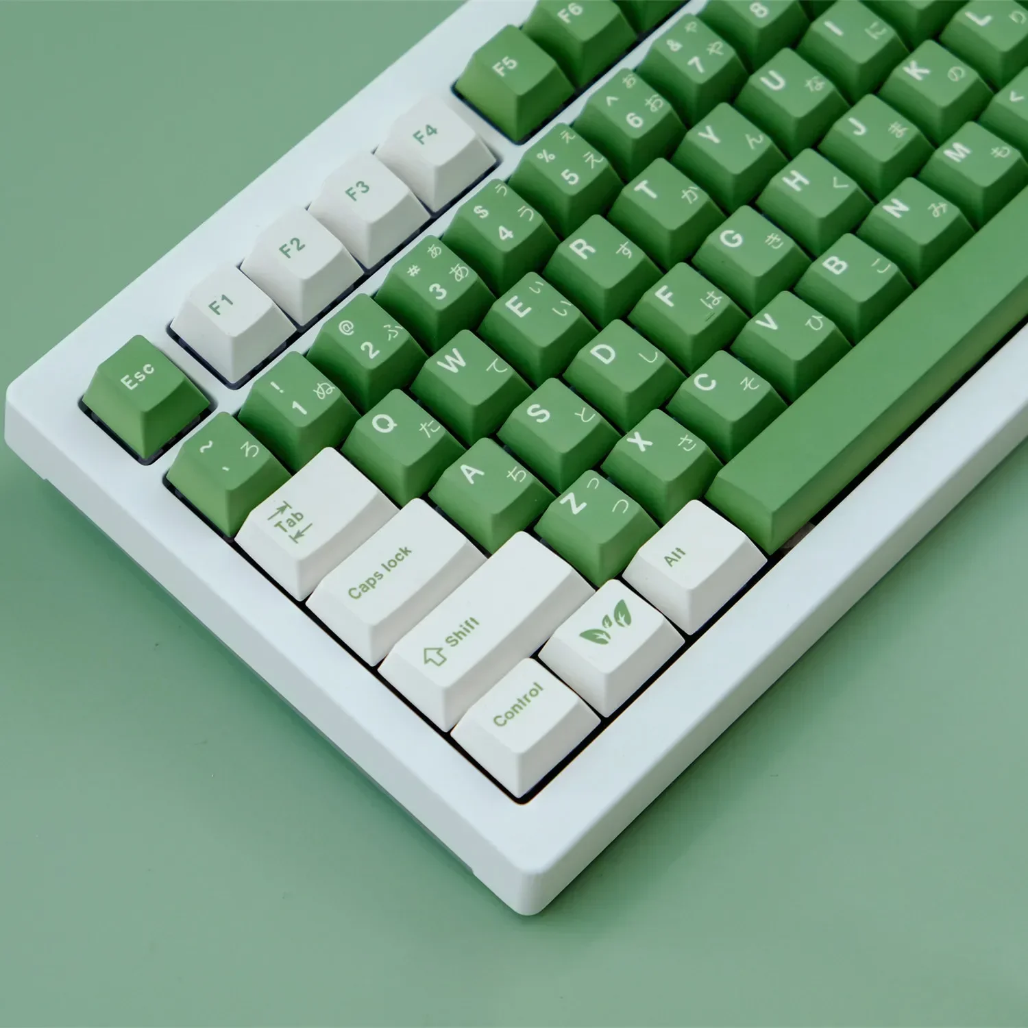 129 toetsen Green Tea Cake Keycaps Keycap Dye Sublimation Cherry Profiel voor Cherry MX Switch mechanisch toetsenbord