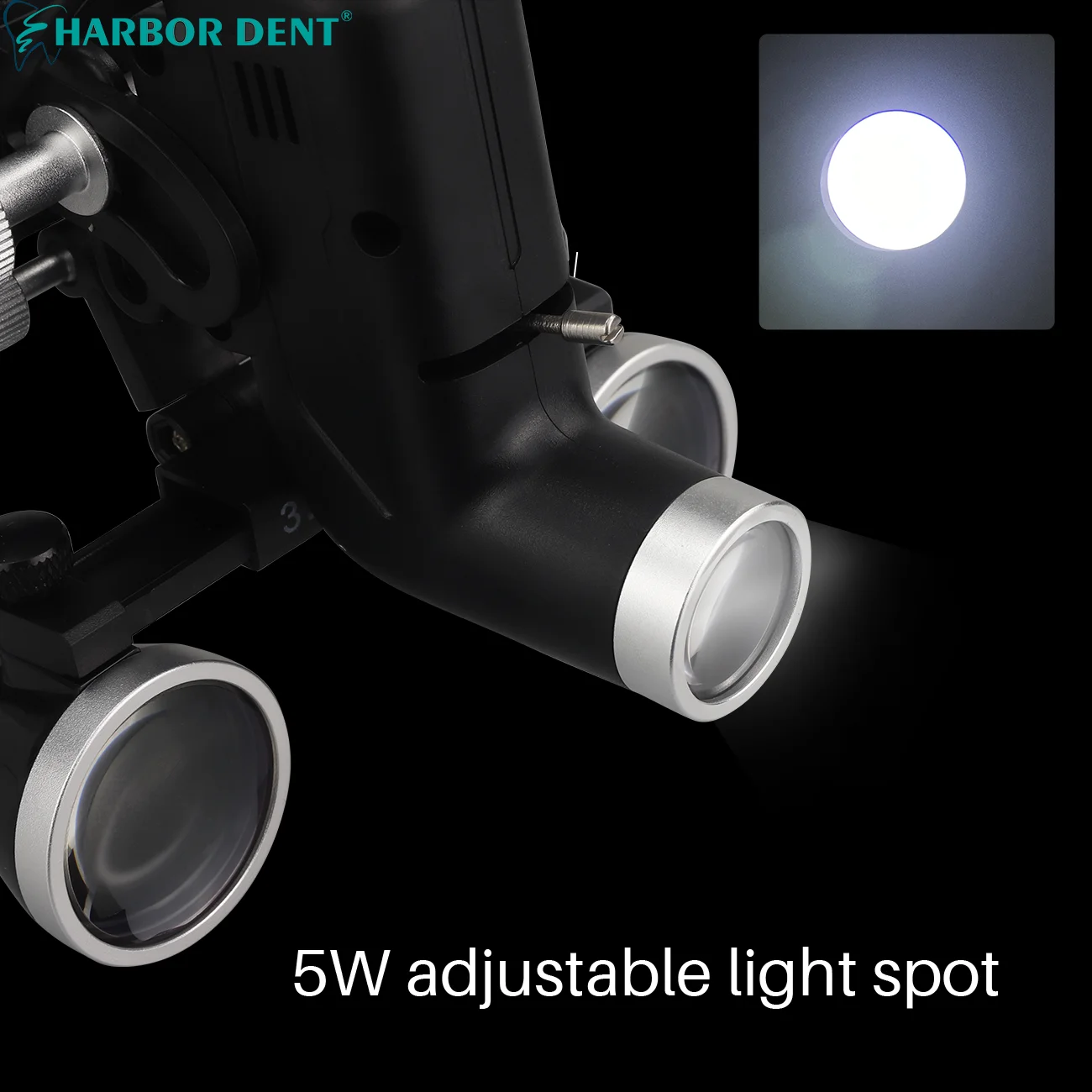 Dental Loupes 2.5X 3.5X Magnifying Glass 5W Ajustable Brightness Spot Surgical Headlight Dentistry Wireless Unit Lamp