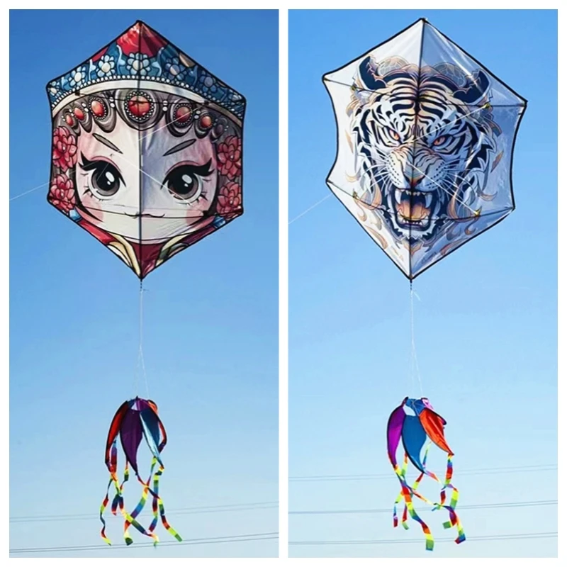 

Tiger hexagonal kite lovely girl kite opera girl kite sports outdoor toys kite for kids professional kite outdoor games dragon