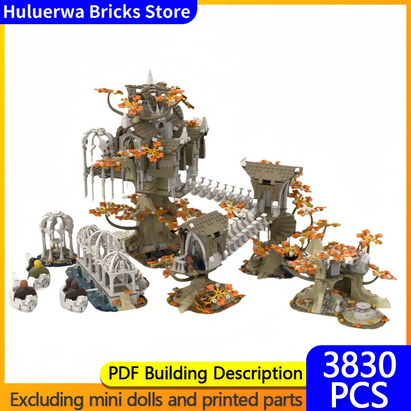 Ring Movie Street View Model MOC Building Bricks A Vast Forest House Modular Technology Gift Holiday Assemble Children Toys Suit