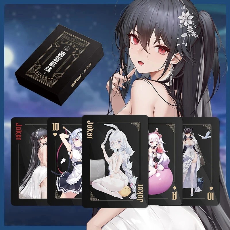 Anime Game Azur Lane Creative Poker Multi-purpose Playing Card Playing Card Werewolf Mahjong 3 Board Game Party Props