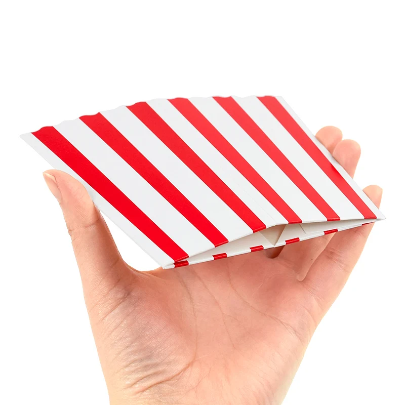 10PC Popcorn Box/Cup Red White Stripes Theme Party Decoration Baby Shower Christmas Carnival Wedding Birthday Movie Party Supply