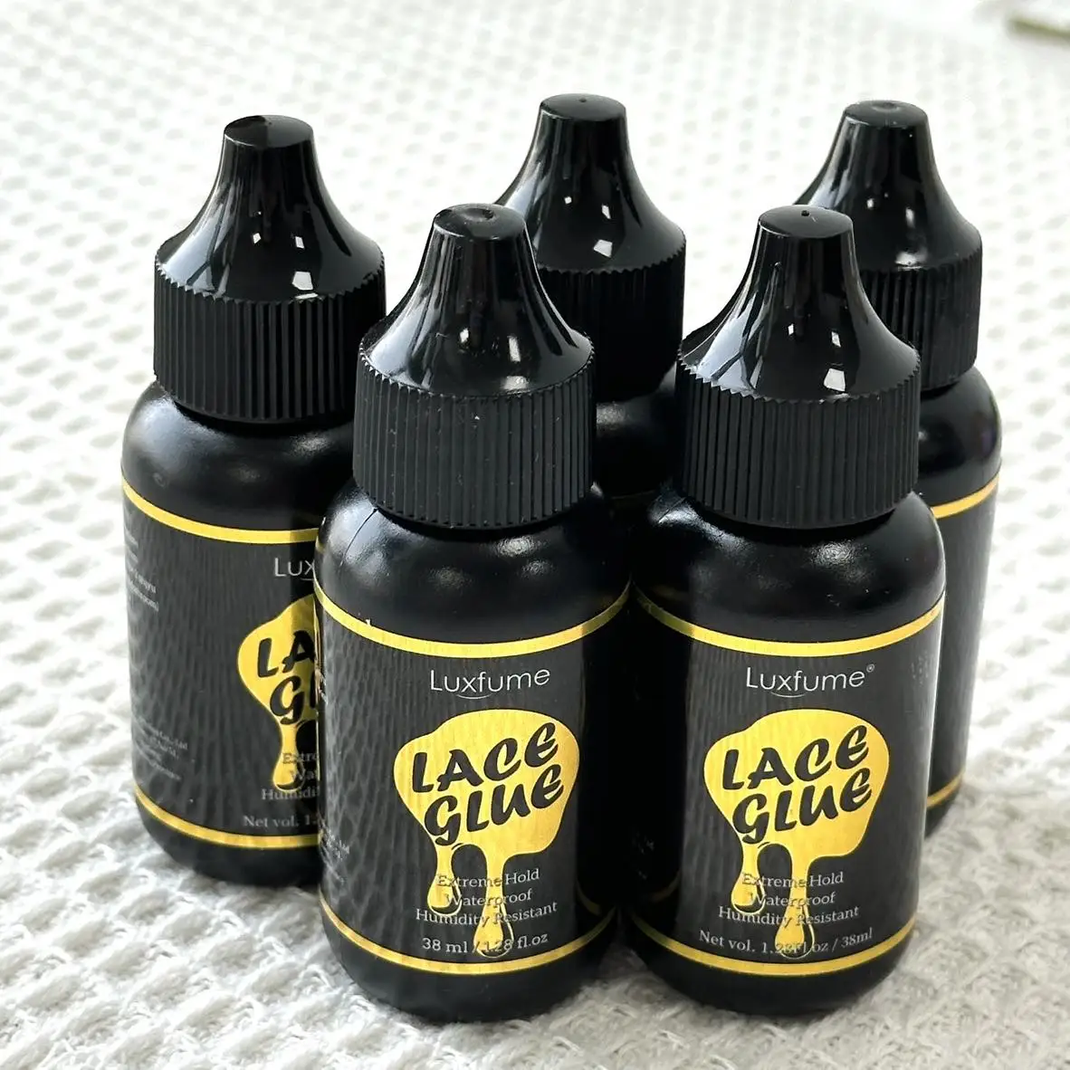 الجبهة الدانتيل الباروكة الغراء مقاوم للماء اضافية قوية الشعر الغراء المواد اللاصقة قوية السندات عقد الدانتيل شعر مستعار نظام الشعر الغراء 38 مللي غراء الشعر