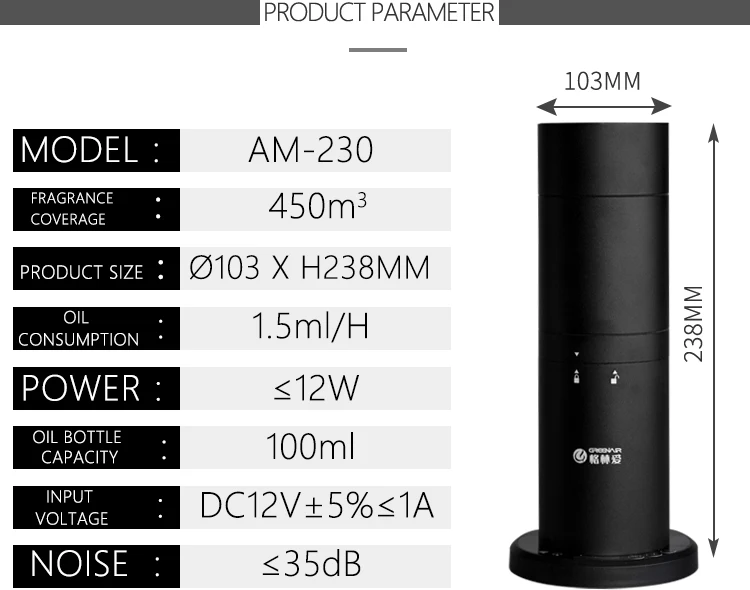 App Controle Metalen Parfum Geurverspreider Machine Aroma Professionele Etherische Olie Geur Diffuser