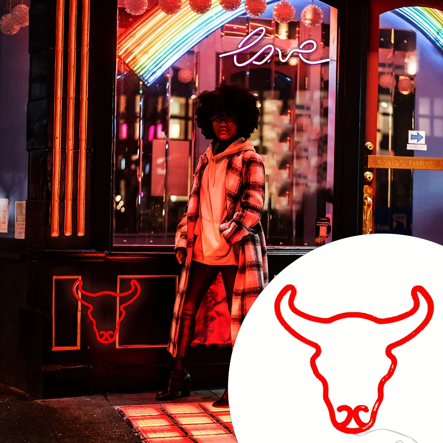 Halloween Party Led Neon Light Holiday Horror Atmosphere Decoration Art Surprise Gift Room Bedroom Night Light (Battery Not Included)