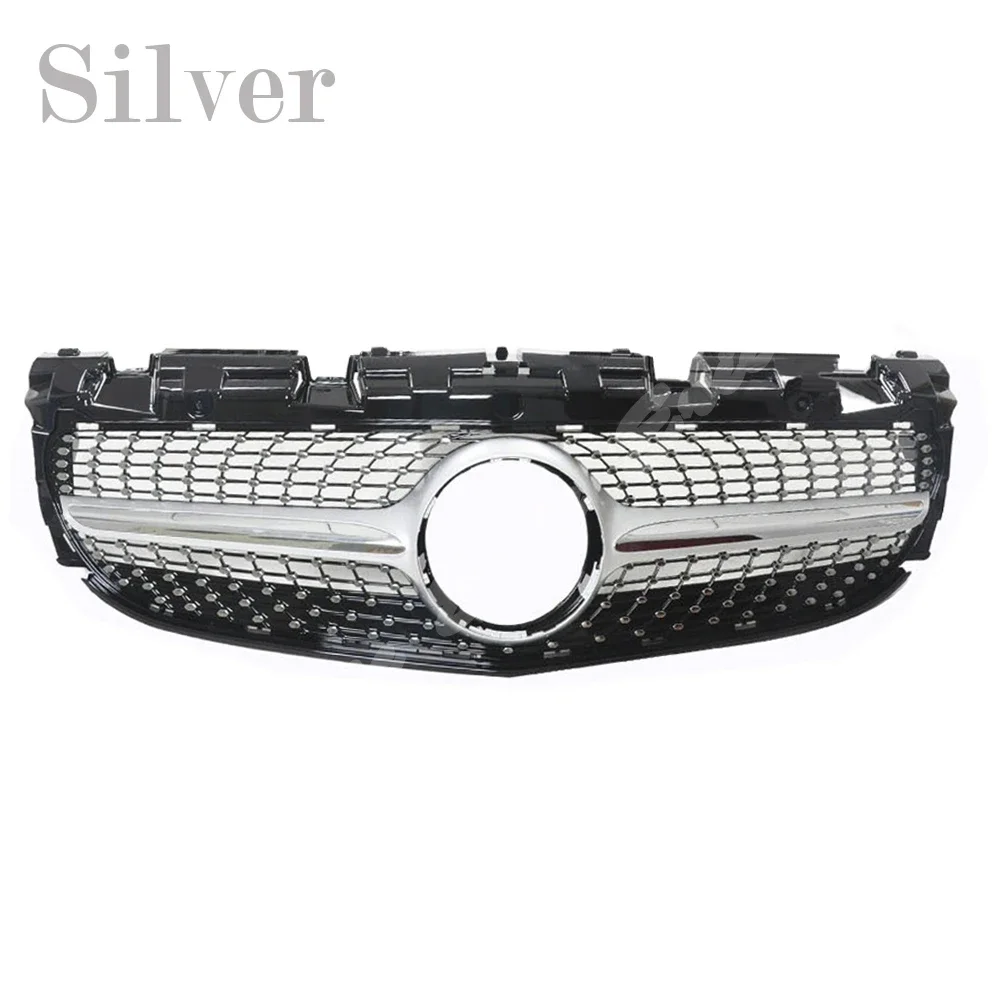 Car Front Racing Grill Billet Bumper Upper Grille For Mercedes-Benz SLC-Class  R172 2016 2017 2018 2019 2020 Diamond GTR