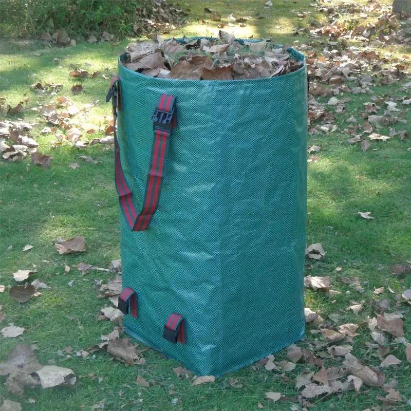 300L Garden Waste Bag Large Capacity Garden Bag Waterproof Leaf Sack Storage Collection Container Leaf Collection Trash Can