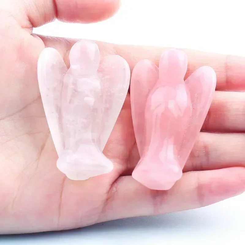 1pc Guardian Angel Amethyst Crystals Reiki Gemstones Real Natural Stone Quartz Mineral Gift Home Decoration Easter Day Gift S35